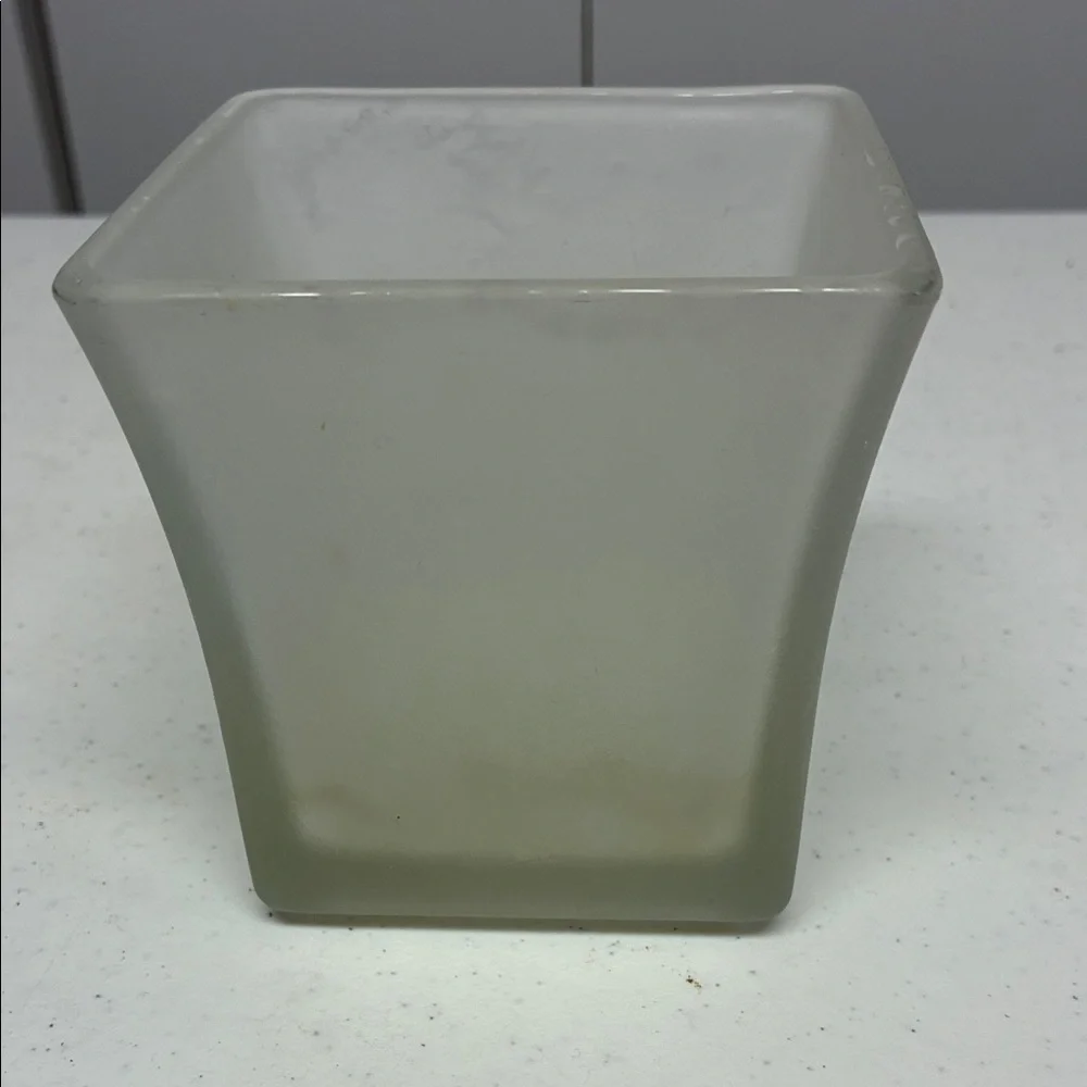 Frosted Glass Square Vase